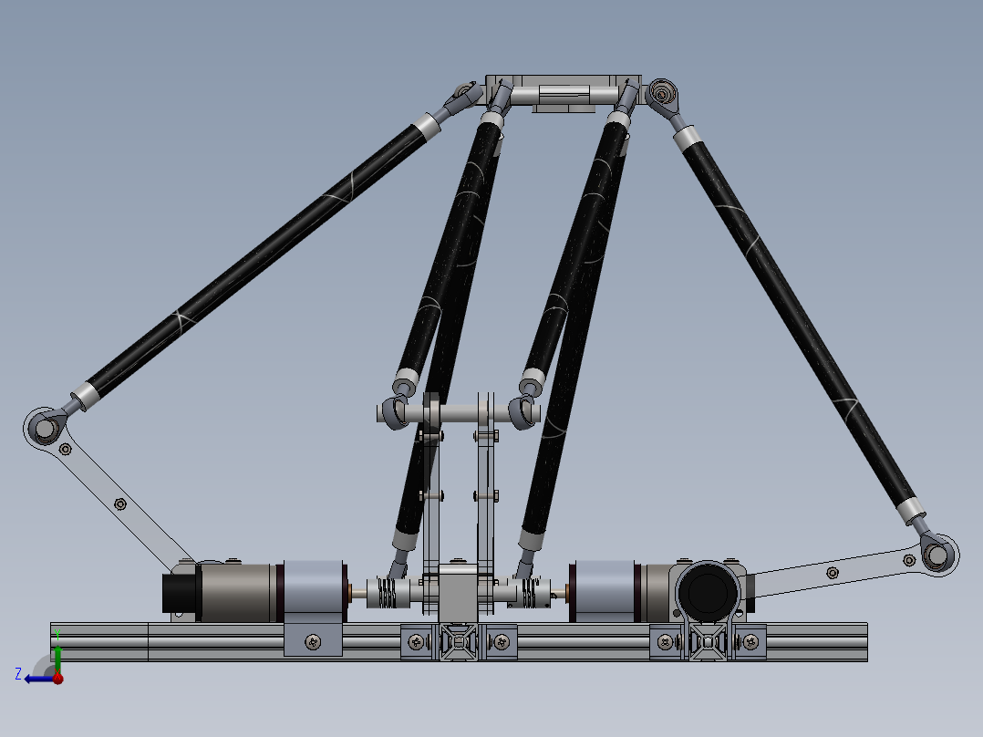 quadro-delta-4-degrees-of-freedom-parallel-manipulator SW右视图