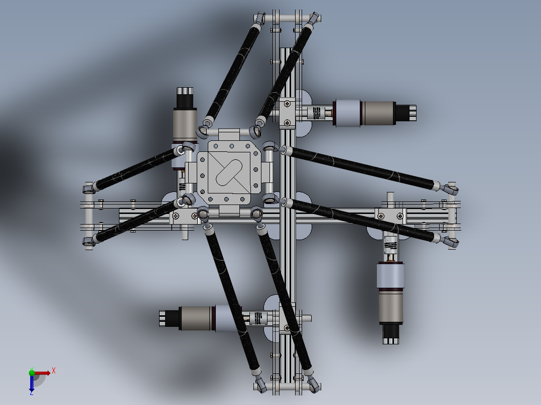 quadro-delta-4-degrees-of-freedom-parallel-manipulator SW俯视图