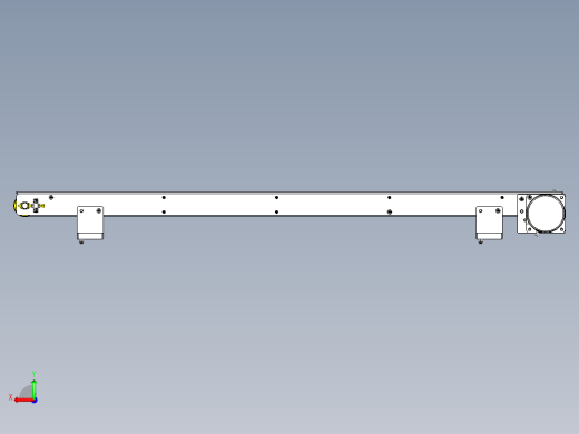 简单的平皮带输送机后视缩略图