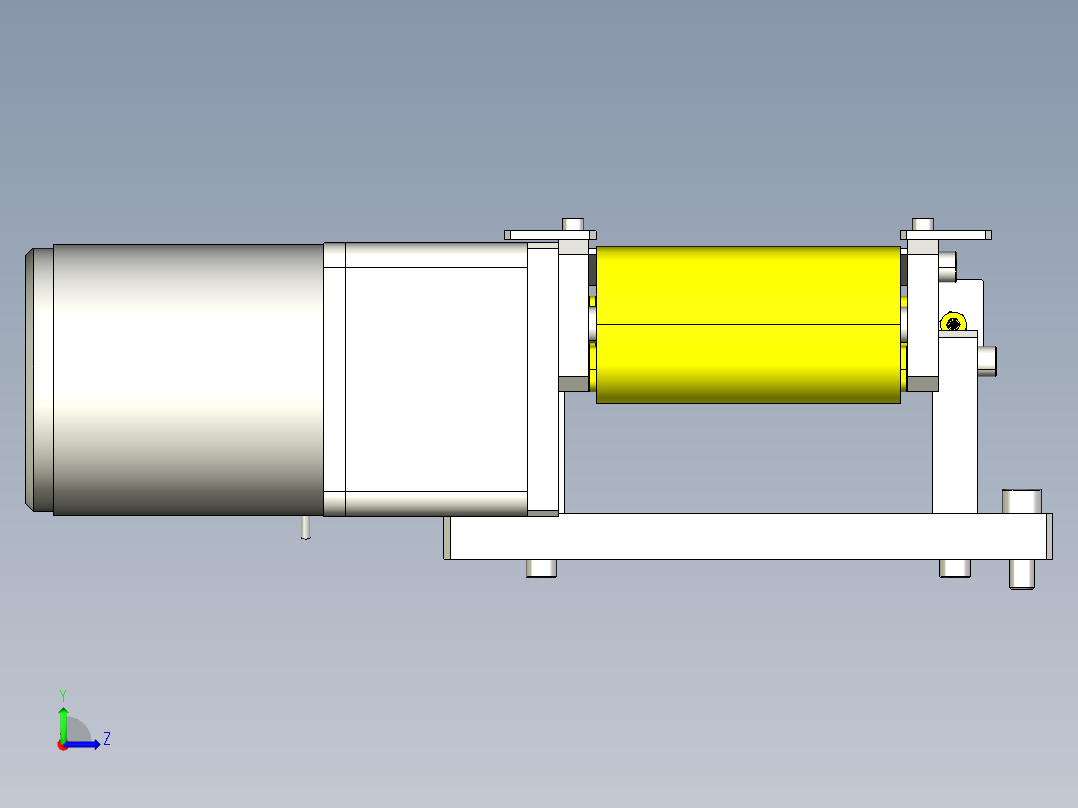 简单的平皮带输送机左视图