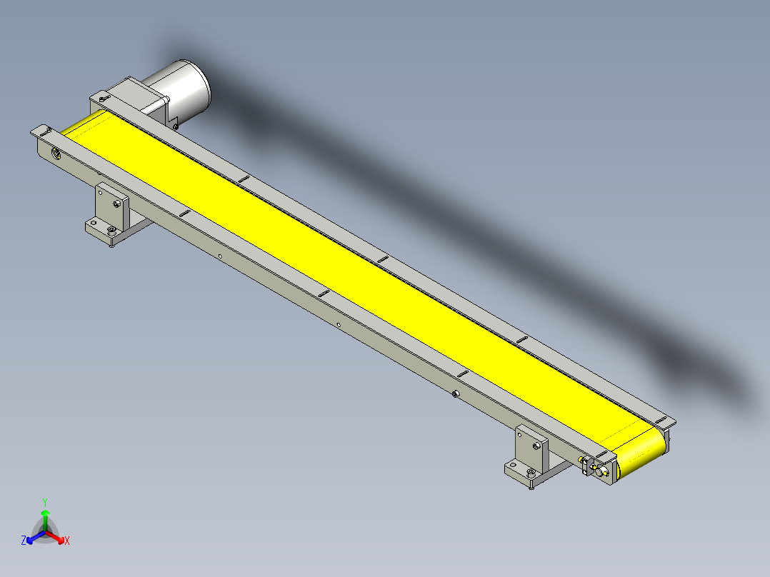 简单的平皮带输送机正等轴测图