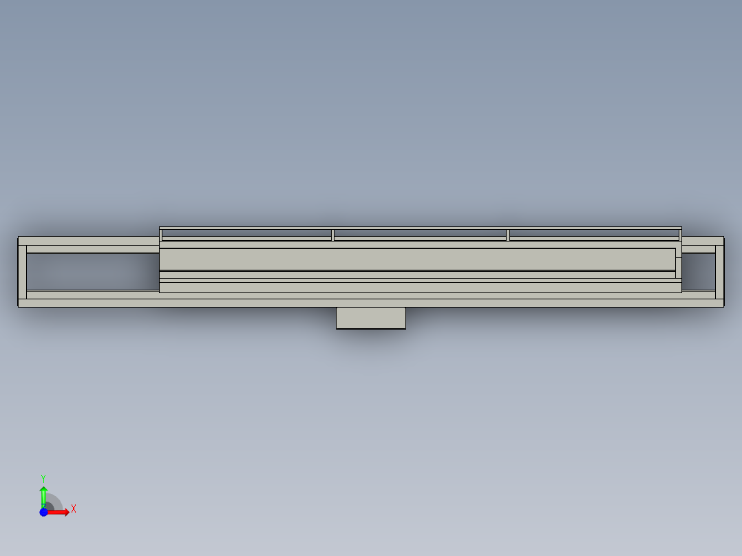 沉孔工作台3D模型前视图