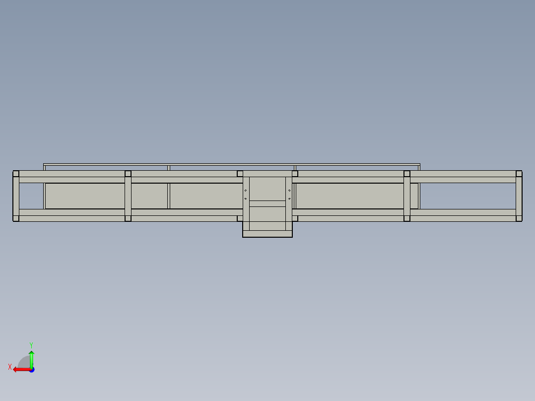 沉孔工作台3D模型后视图