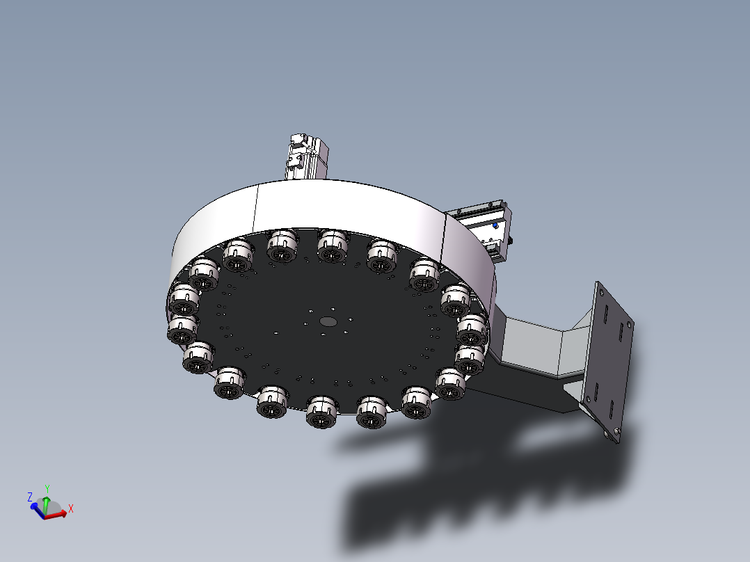 9款转盘式刀库3d图纸 数控立式机床刀库 加工中心立体刀库3d模型