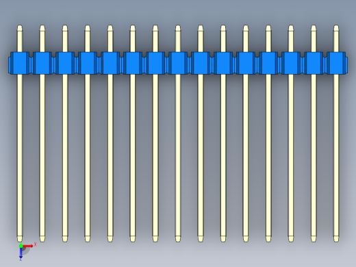 彩色公头100mil（2.54mm）系列-DS1021_blue_2x15p_100mil_Type19_rev1.0俯视缩略图