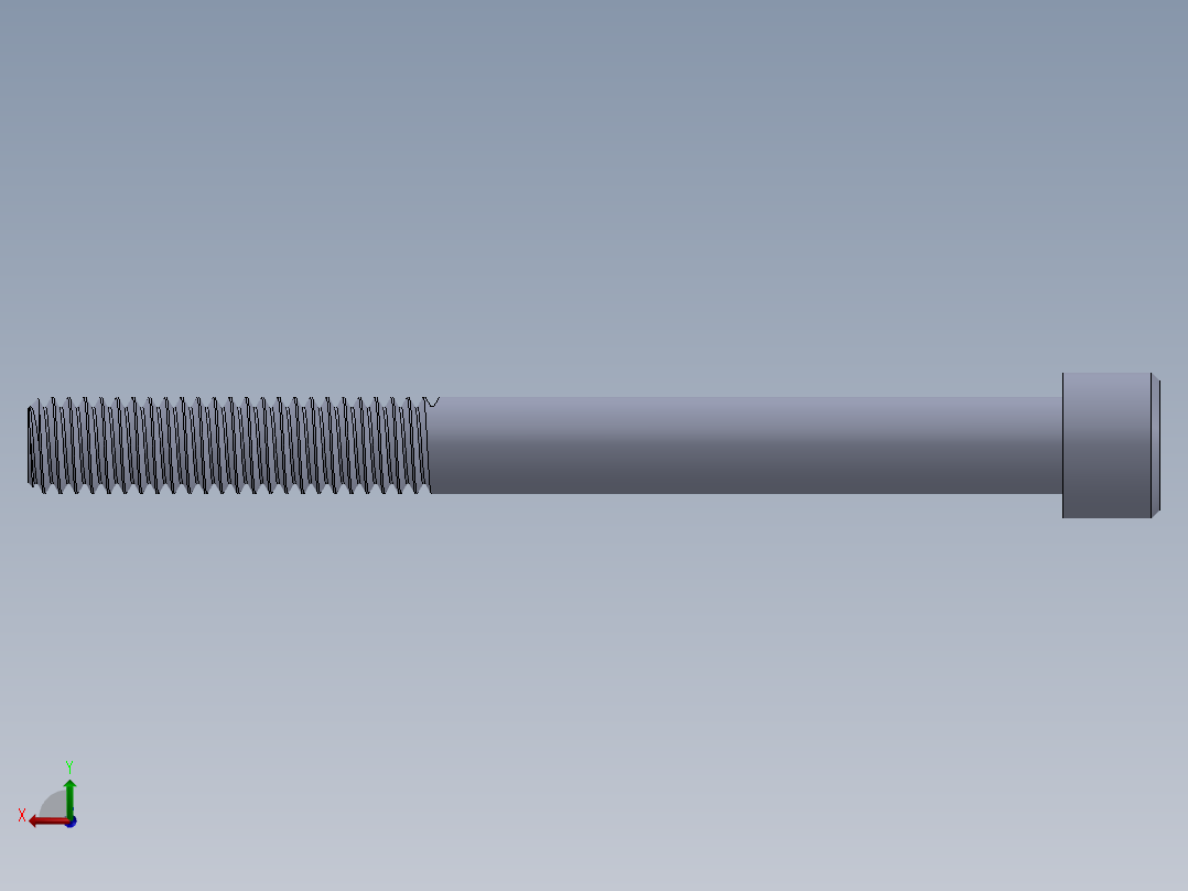 粗螺纹 SHCS 螺钉-SHCS 9.525.x16x4.SLDPRT后视图