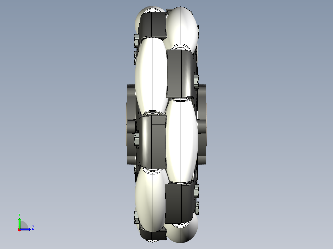 6英寸omniwheels全向轮左视图