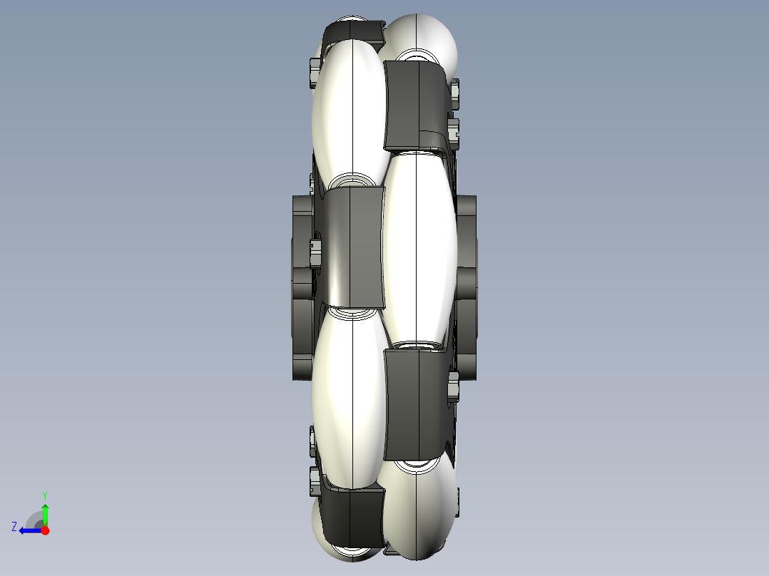 6英寸omniwheels全向轮右视图
