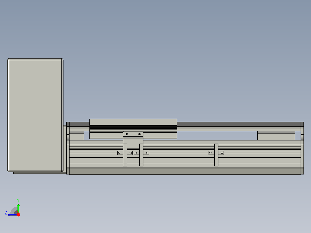 直线模组LHB17-L40-S100-RU设计图纸右视图