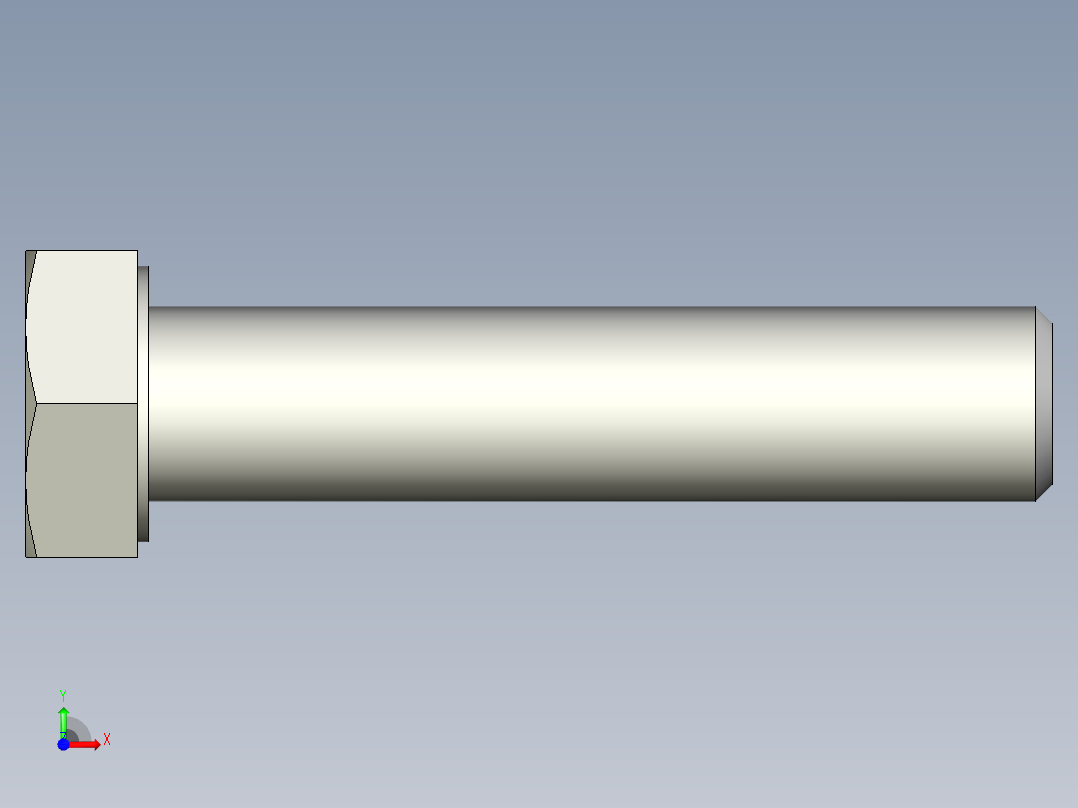 螺钉-DIN_931-M14x2x65_22.stp前视图