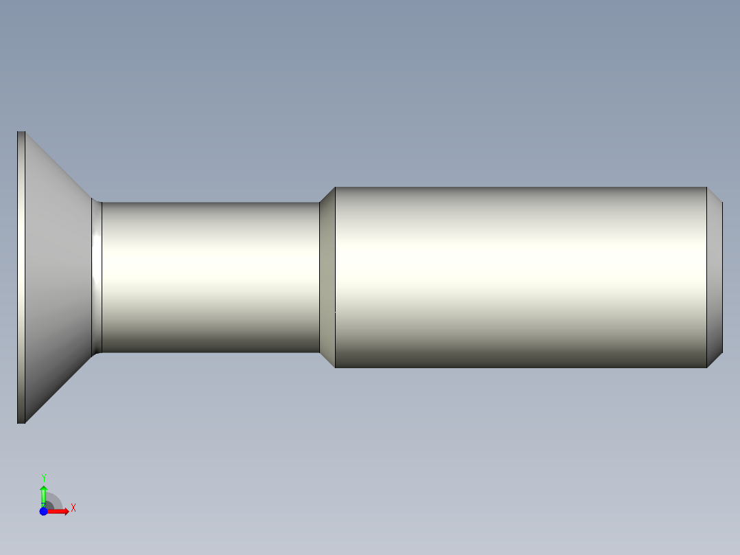 沉头螺钉-Screw_-M18-L70_40-29-20-45_-Cross_Countersunk.stp前视图