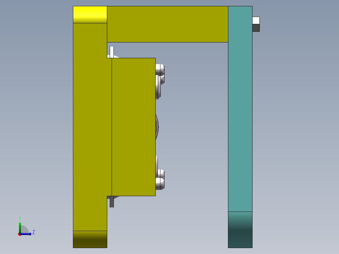 后机盖加工工艺及夹具设计左视图