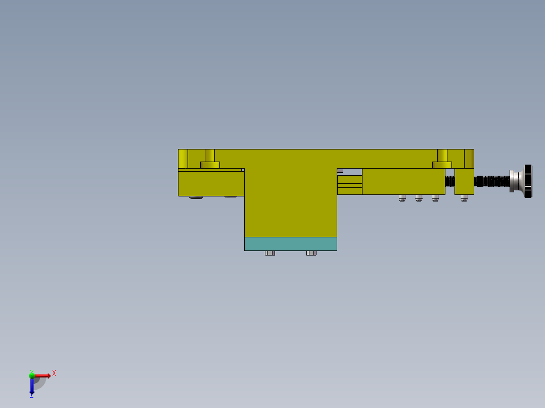 后机盖加工工艺及夹具设计俯视图