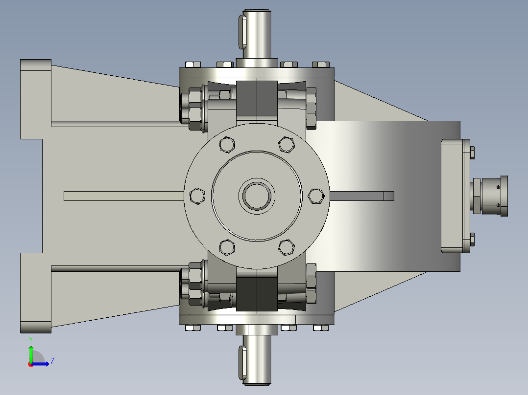 一级锥齿轮箱左视图