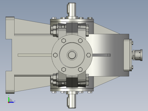 一级锥齿轮箱左视缩略图