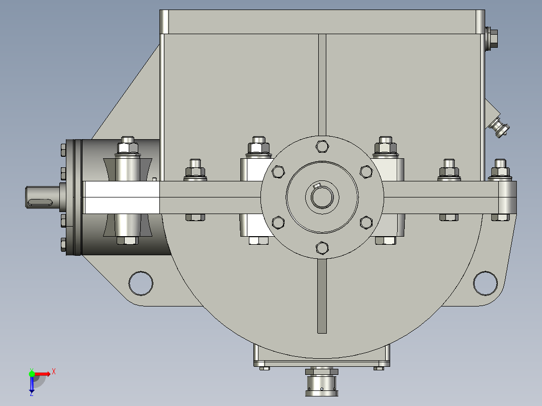 一级锥齿轮箱俯视图