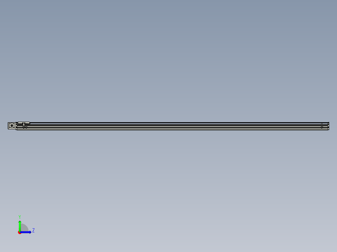 东锦同步带传动-直线滑台模组DH120B-L125-S3000-BL-P400W-C3左视图