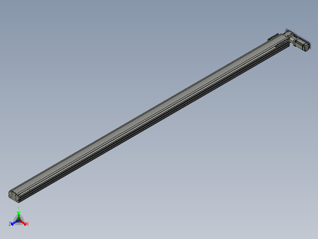 东锦同步带传动-直线滑台模组DH120B-L125-S3000-BL-P400W-C3正等轴测图