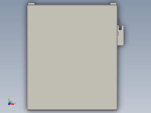 直线模组LHA170-S400-D设计图纸前视缩略图