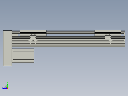 直线模组LHA170-S400-D设计图纸右视缩略图