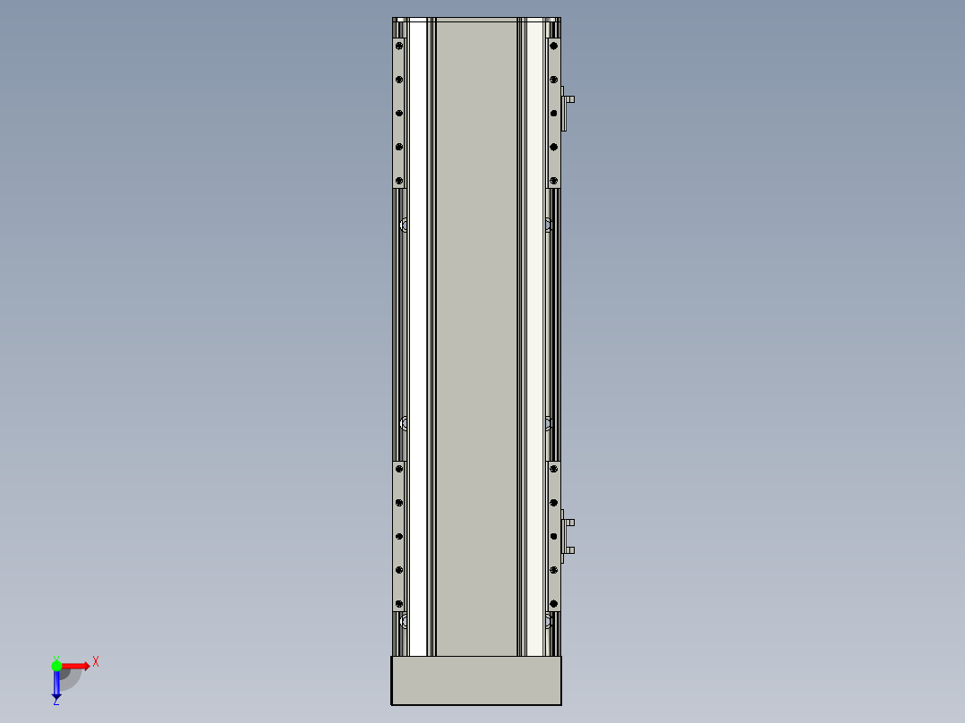 直线模组LHA170-S400-D设计图纸俯视图