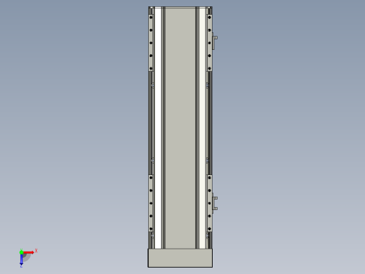 直线模组LHA170-S400-D设计图纸俯视缩略图