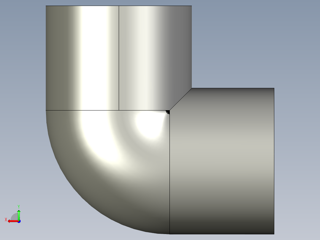 船舶管路系统SeaCor_90Elbow_SxS_37J106010_1in后视图
