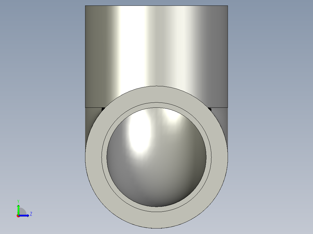 船舶管路系统SeaCor_90Elbow_SxS_37J106010_1in左视图
