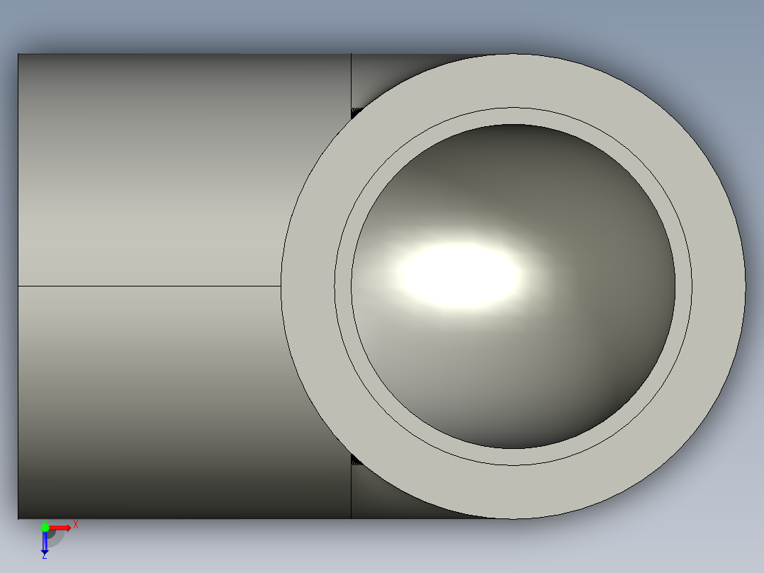 船舶管路系统SeaCor_90Elbow_SxS_37J106010_1in俯视图