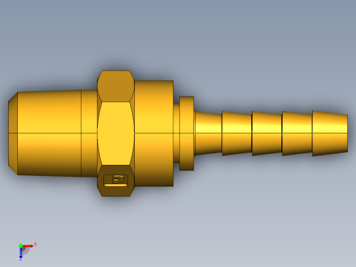 倒齿式工业管接头Male Swivel Hose Barb 125HBLSV-4-4俯视缩略图