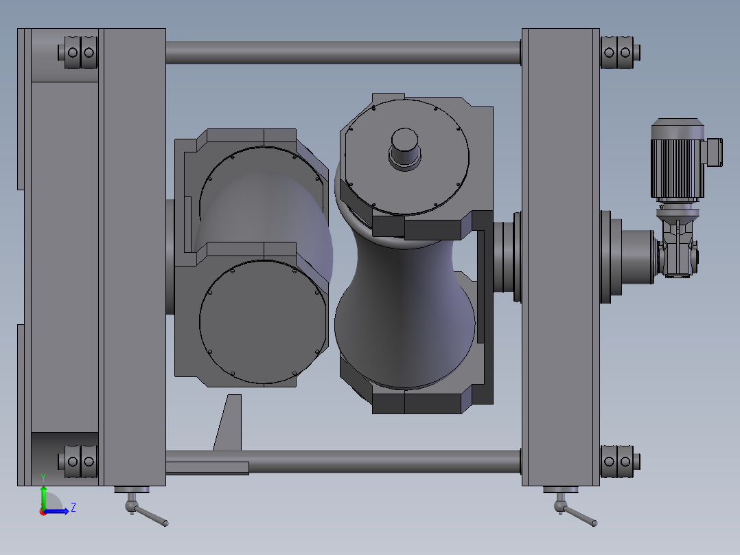 二辊矫直机左视图