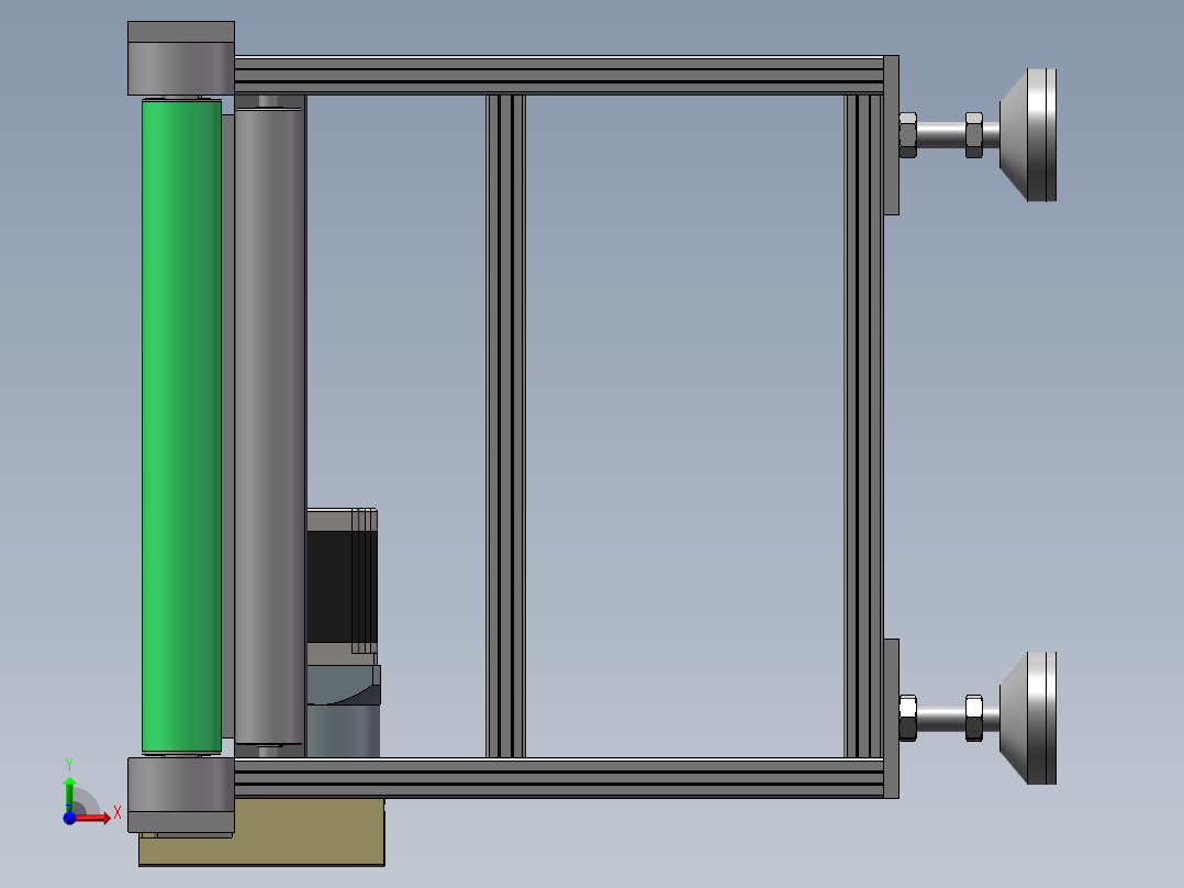 108041800001皮带线（带防跑偏筋条）前视图