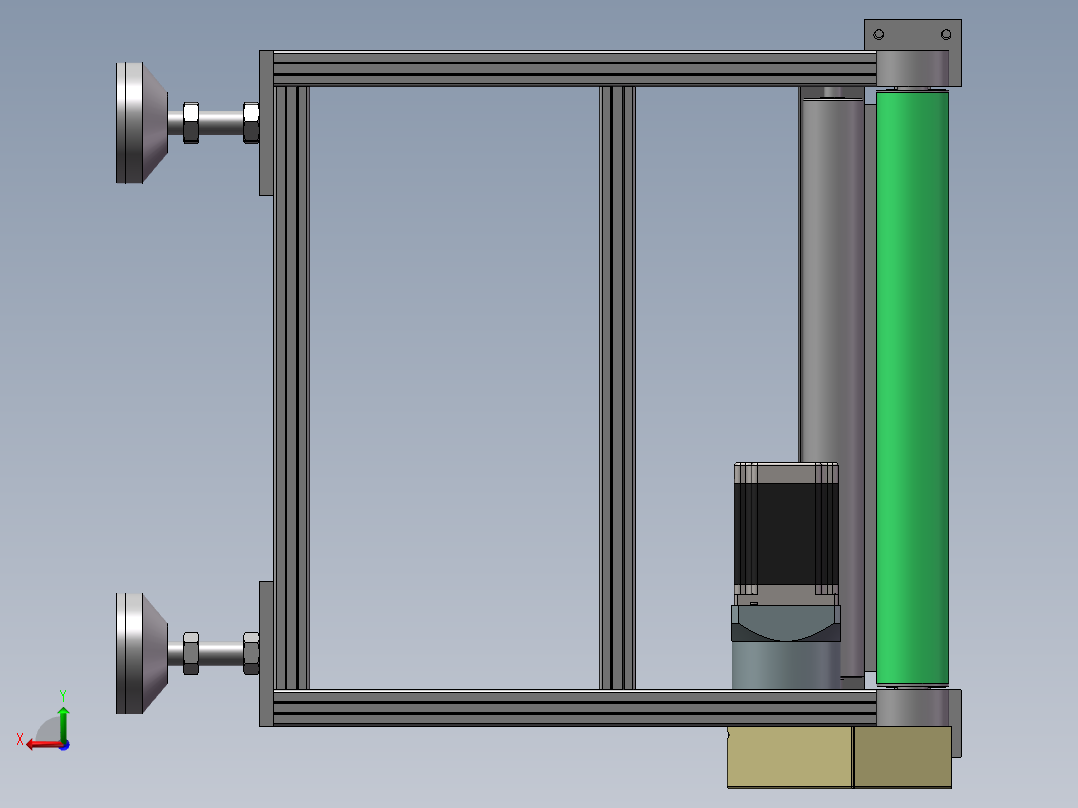 108041800001皮带线（带防跑偏筋条）后视图