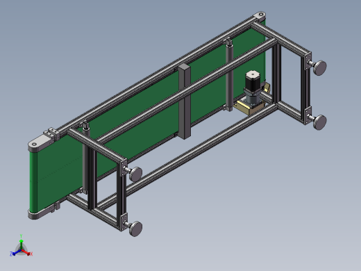 108041800001皮带线（带防跑偏筋条）正等轴测缩略图