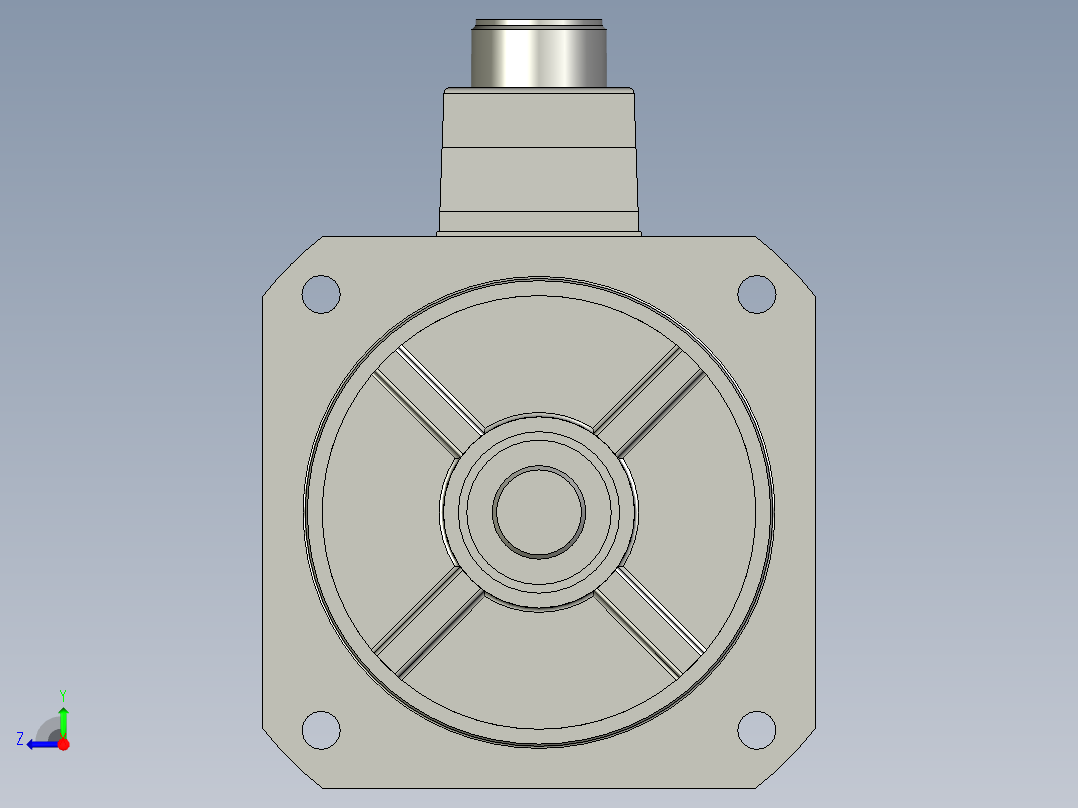 7500W MDME伺服马达右视图