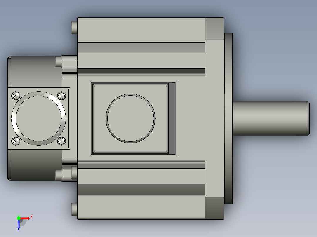 7500W MDME伺服马达俯视图