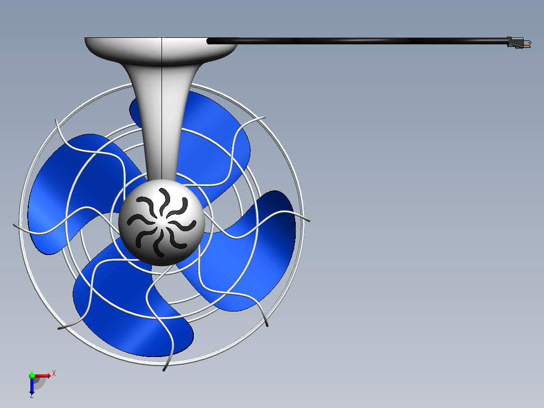 风扇（落地扇）俯视图
