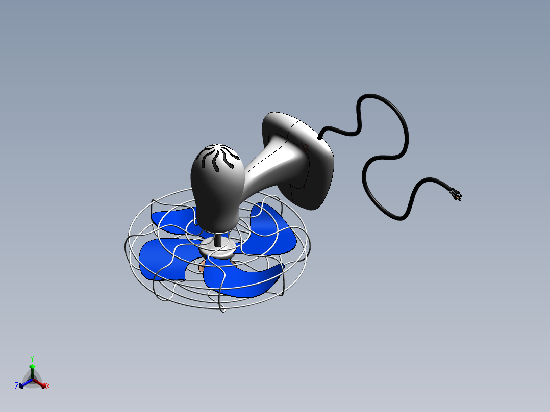风扇（落地扇）正等轴测图