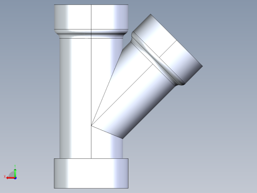 船舶管路系统S5_SeaDrainPLUS_45Wye-SxSxS_37E163001_1-1-2in Sea Drain Plus - 45 Wye - SxSxS后视缩略图