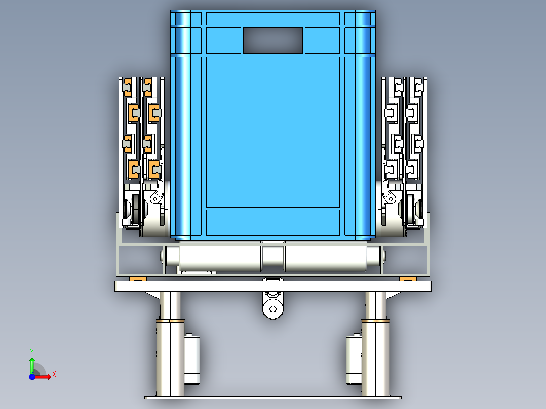 伸缩机构前视图