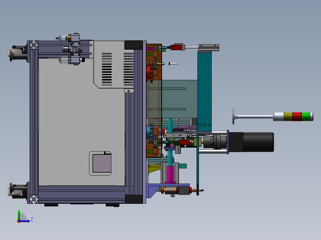 油塞自动装配机（ sw14可编辑+工程图）左视图