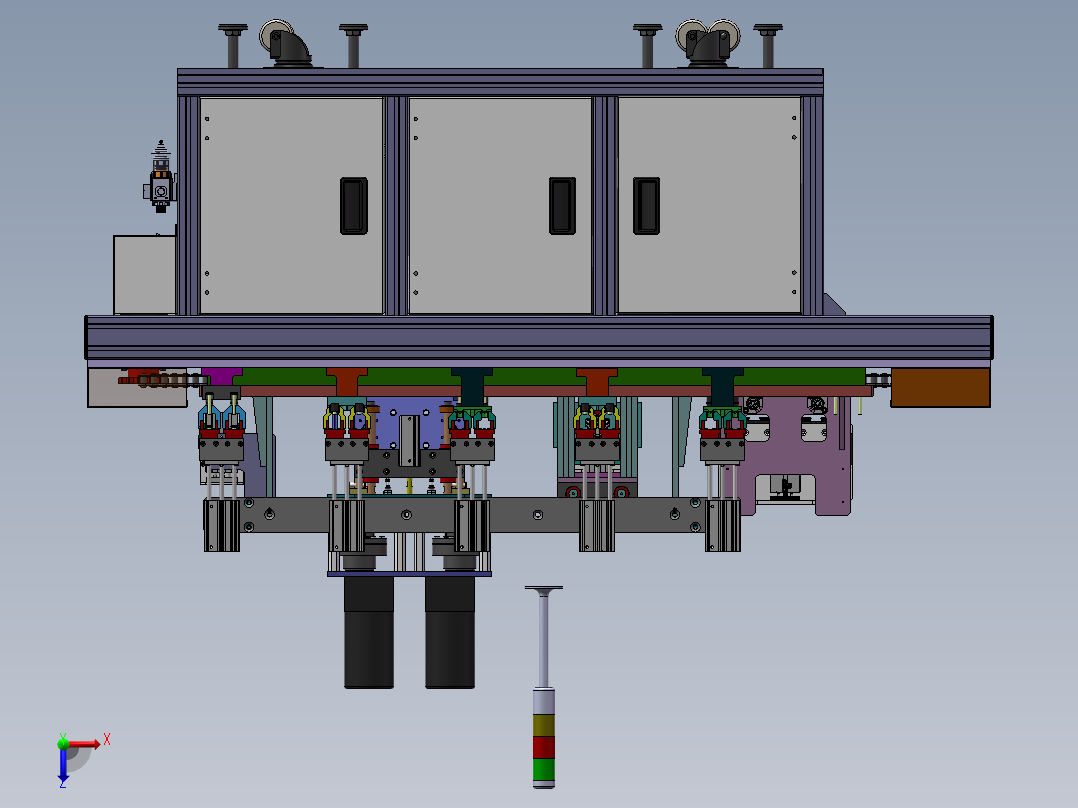 油塞自动装配机（ sw14可编辑+工程图）俯视图