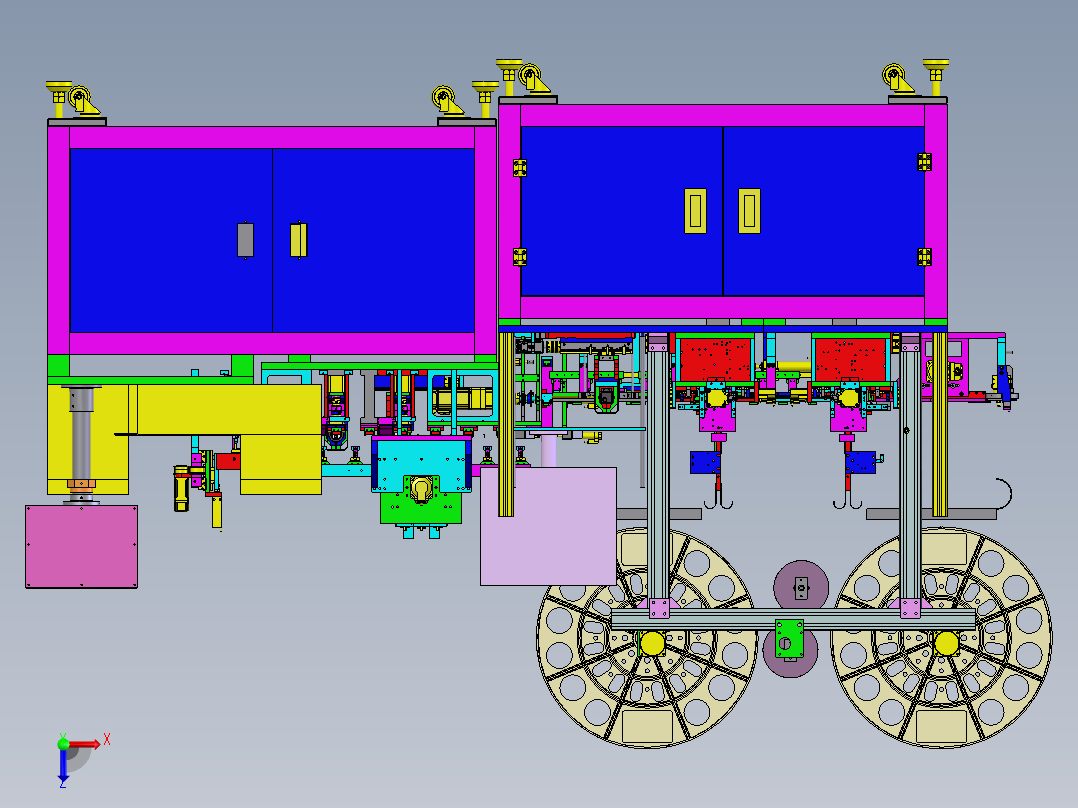 自动包装机设备sw19俯视图