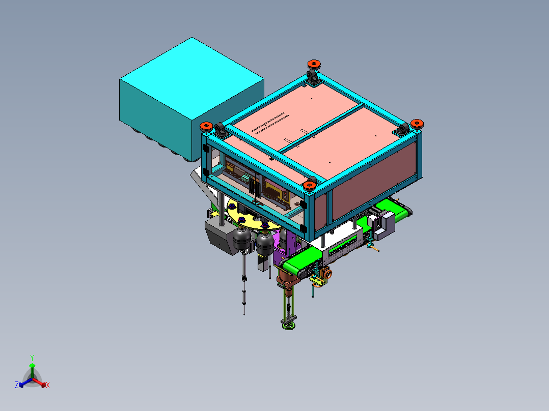灯泡自动压罩机sw18可编辑正等轴测图