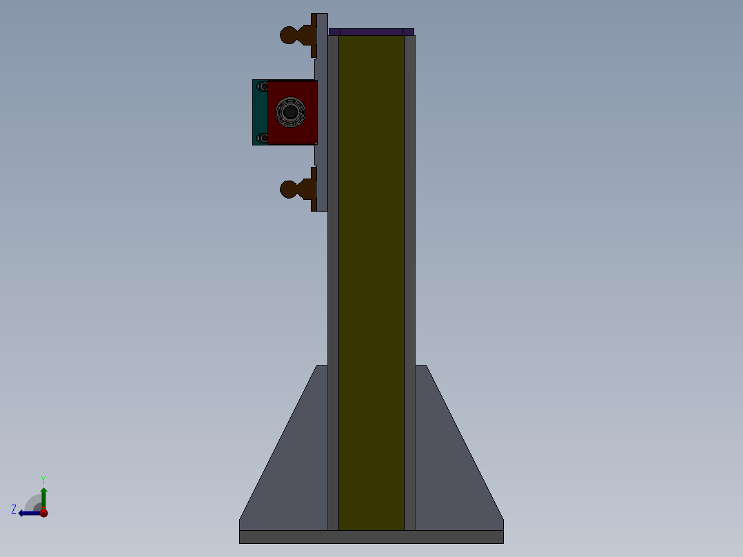 飞秒激光深孔加工理论与系统设计（sw14可编辑+cad+说明书）右视图