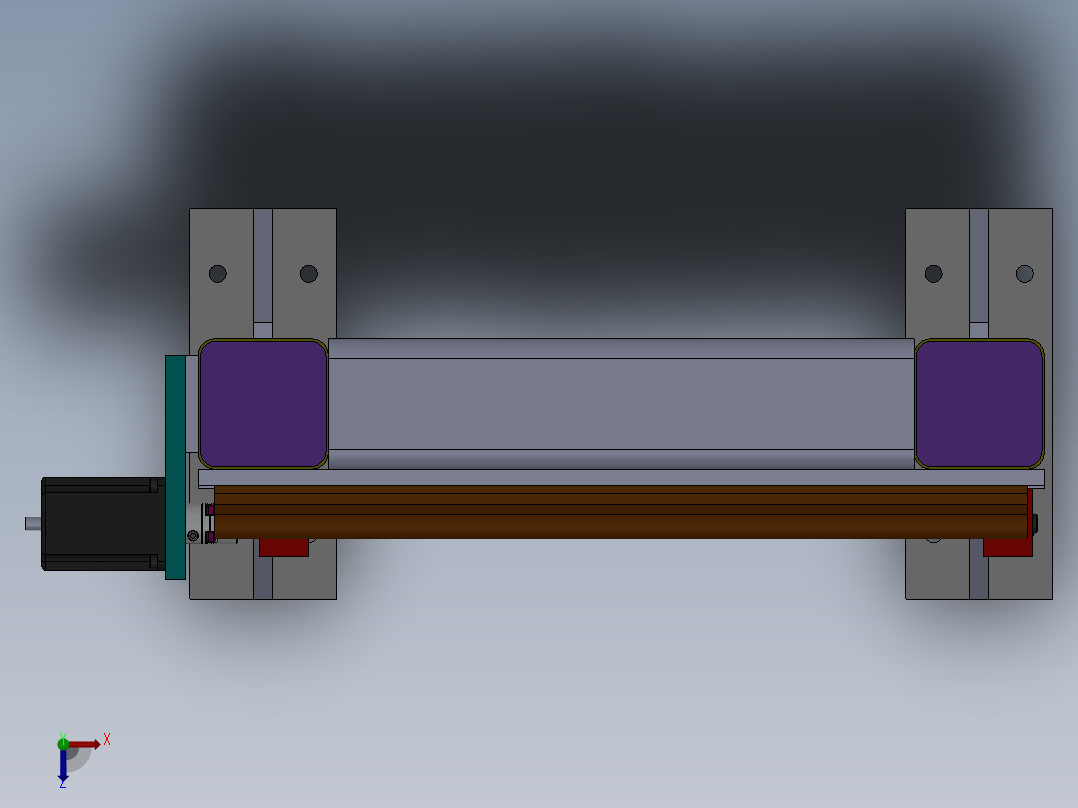 飞秒激光深孔加工理论与系统设计（sw14可编辑+cad+说明书）俯视图