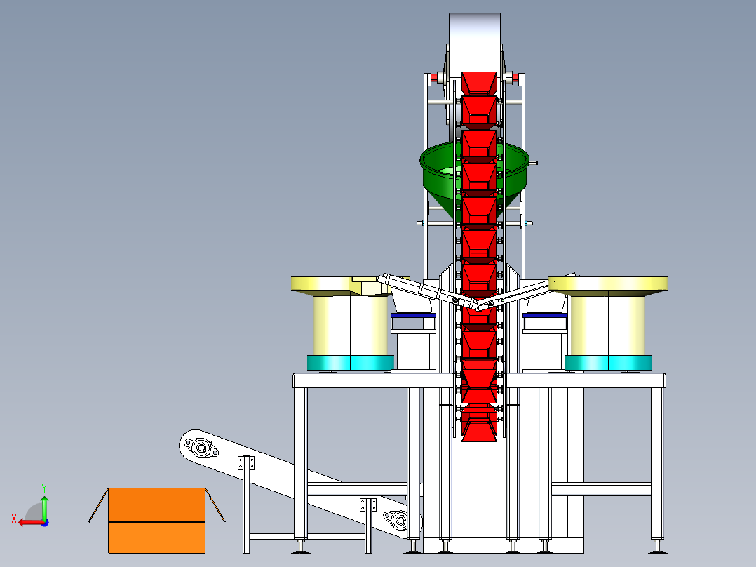 牙刷全自动包装机step后视图
