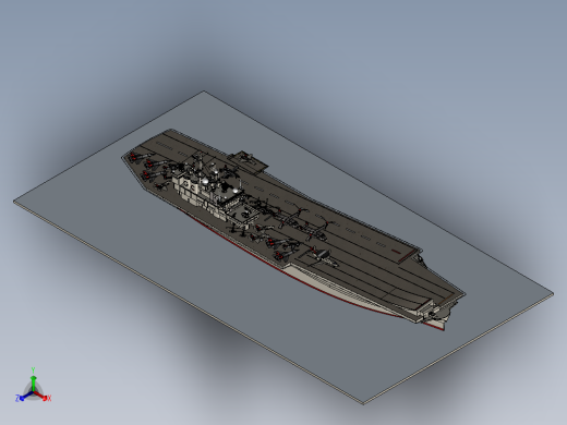 航空母舰正等轴测缩略图