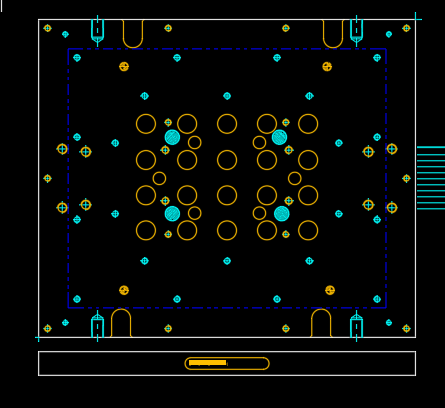 液晶屏幕铝制外壳折弯冲压模具设计图纸