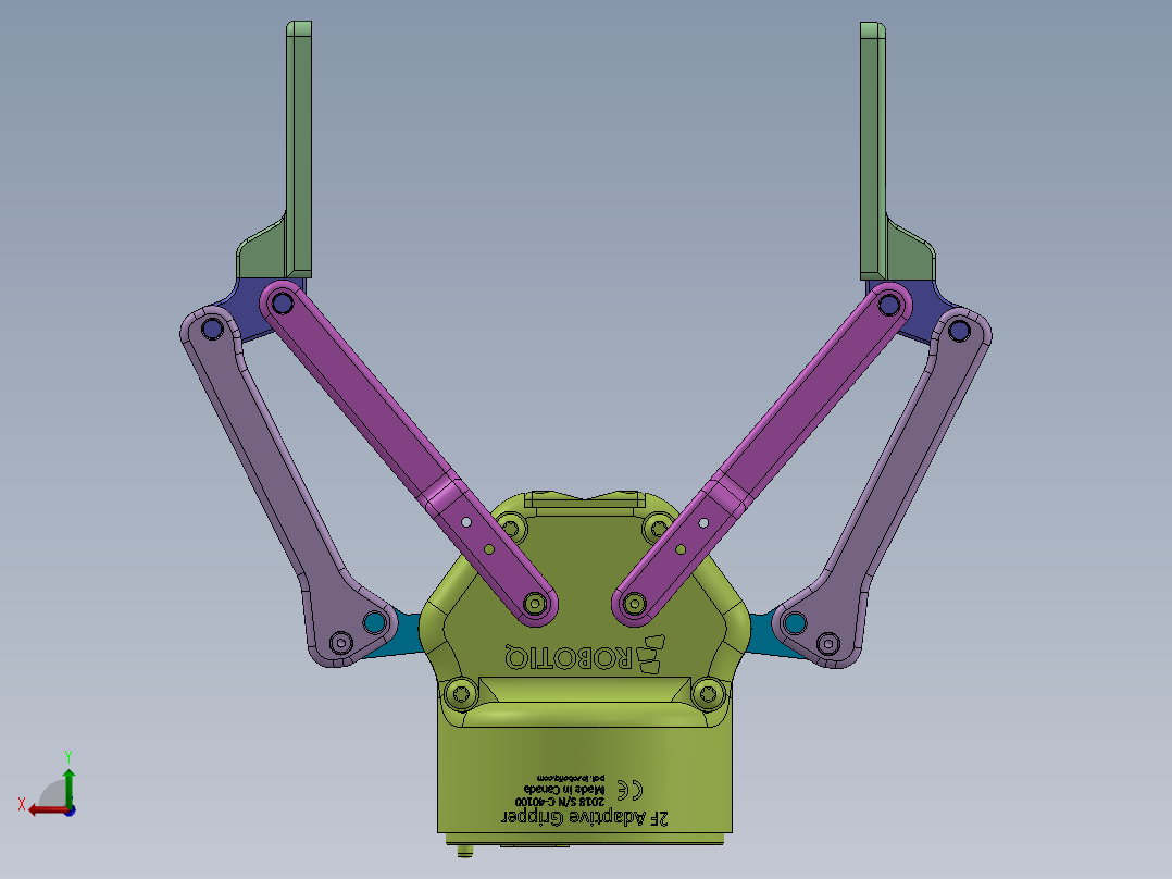 二指夹持器（需要特征识别）后视图
